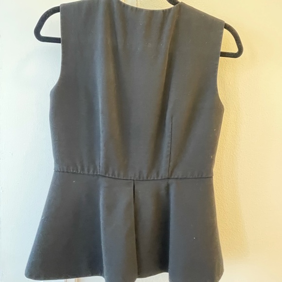 BCBG MAXAZRIA black front-zip office top, size S - Picture 5 of 7